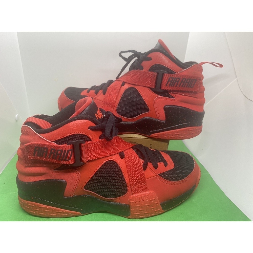 Nike Air Raid University Red Black 642330-600 Bred Mens Size 10.5 High Top